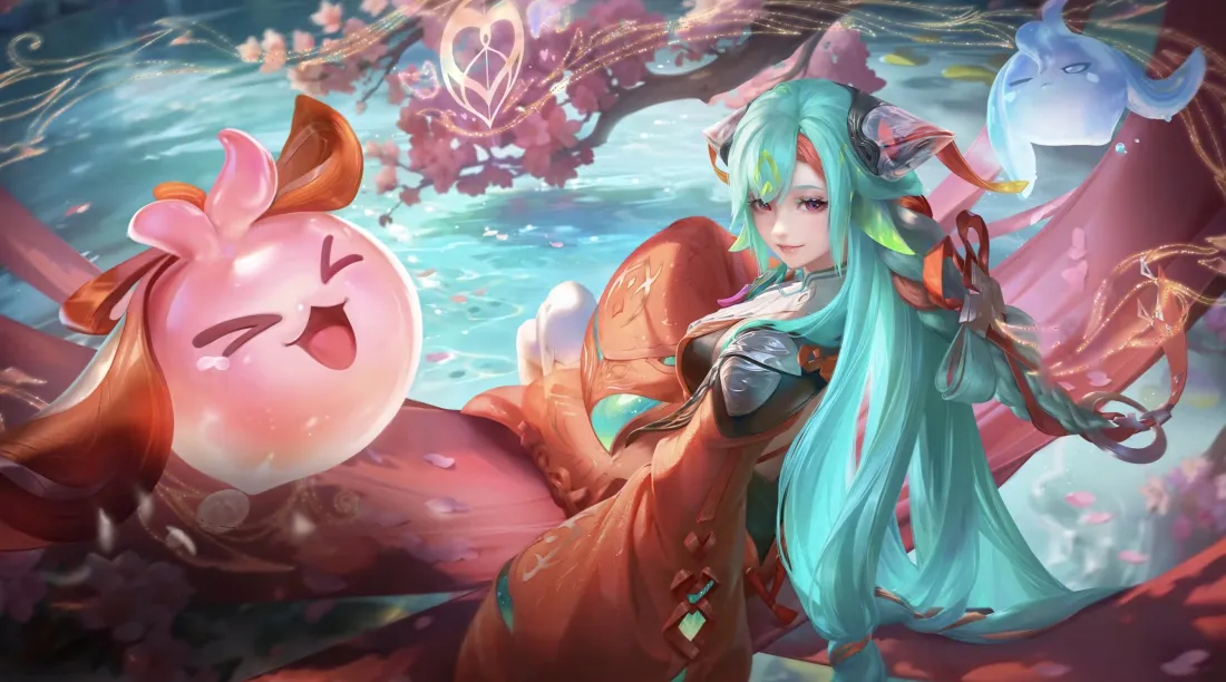 5k少司缘壁纸｜王者荣耀背景图 - 蓝发红衣奇幻角色「哲风壁纸」