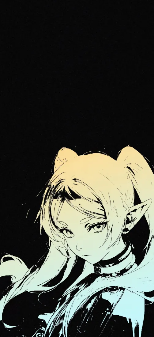 葬送的芙莉莲手机壁纸｜暗色背景图片 - 芙莉莲「哲风壁纸」