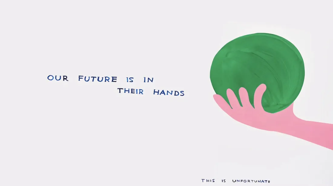 5k手掌托球壁纸｜绿色球体背景 - 手绘艺术「哲风壁纸」