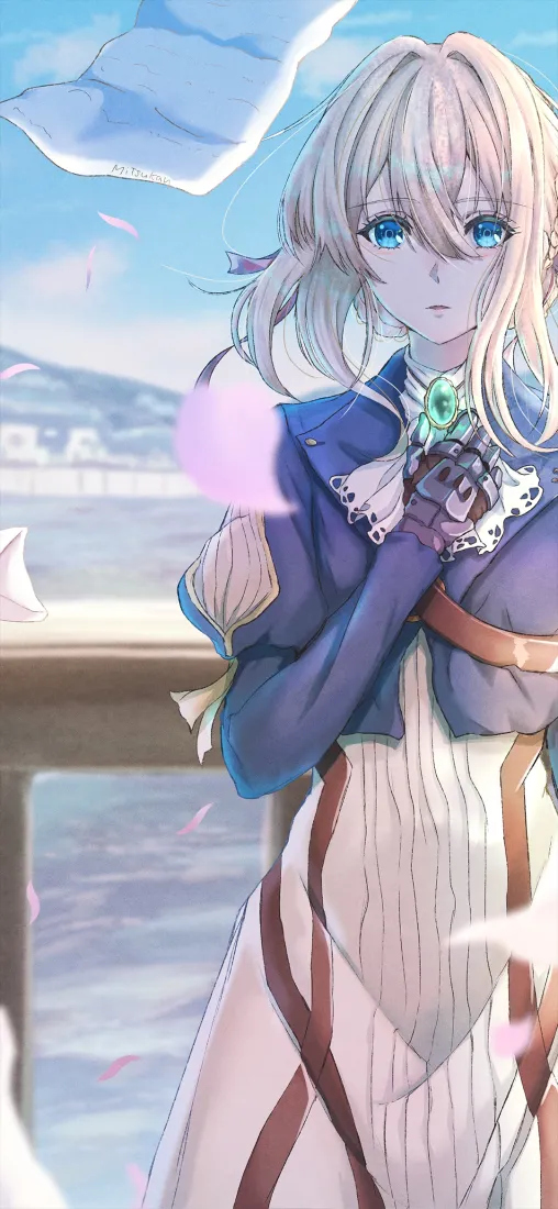 薇尔莉特手机壁纸｜紫罗兰永恒花园背景图片 - 樱花「哲风壁纸」