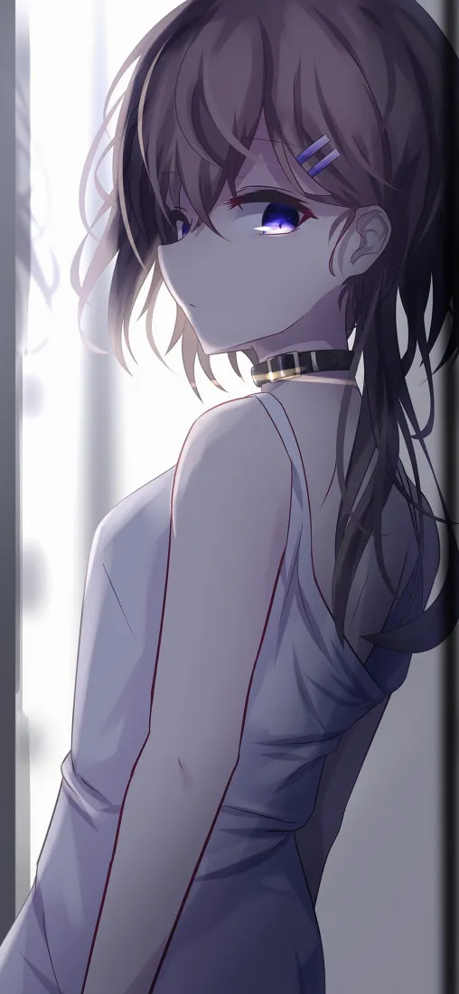 动漫少女手机壁纸｜简约背景图片 - 甜苦少女「哲风壁纸」