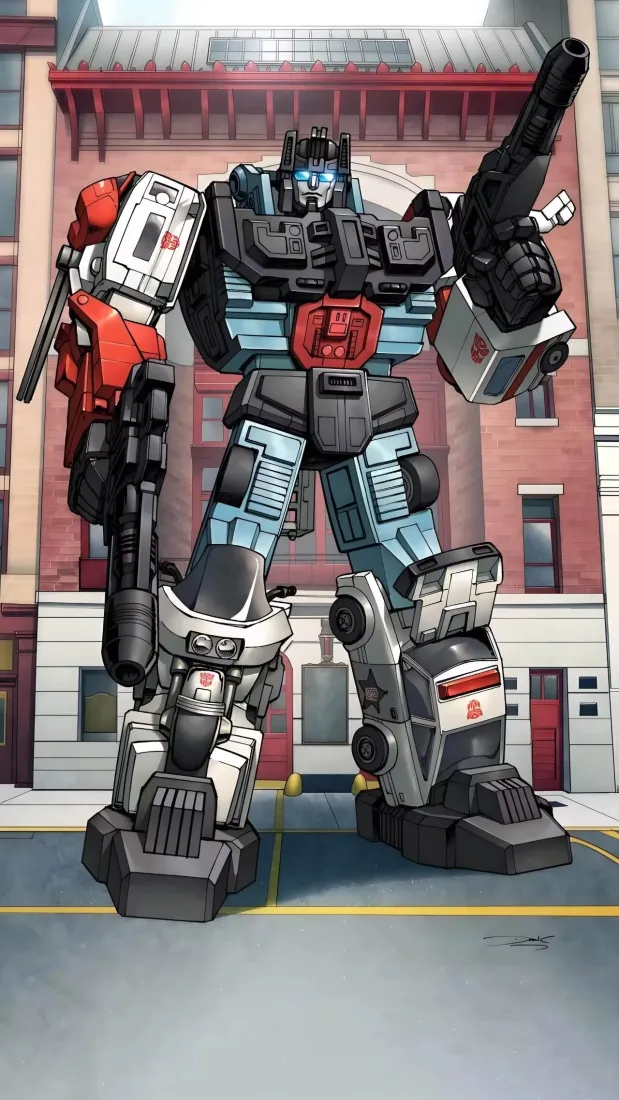 变形金刚守护神手机壁纸｜城市背景图片 - 机械战士「哲风壁纸」