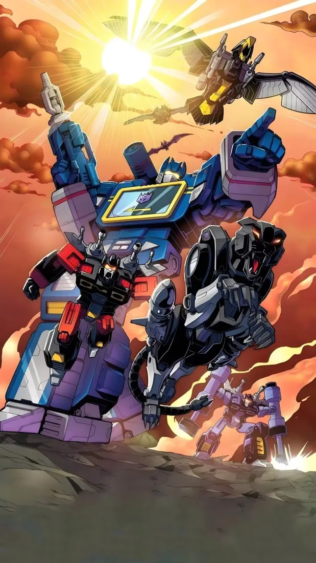 变形金刚G1手机壁纸｜科幻背景图片 - 机器人战斗「哲风壁纸」