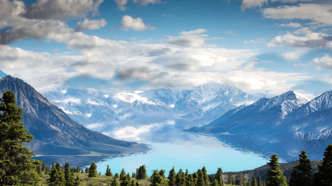 5k自然风景壁纸｜蓝天云层背景图片 - 湖泊雪山「哲风壁纸」