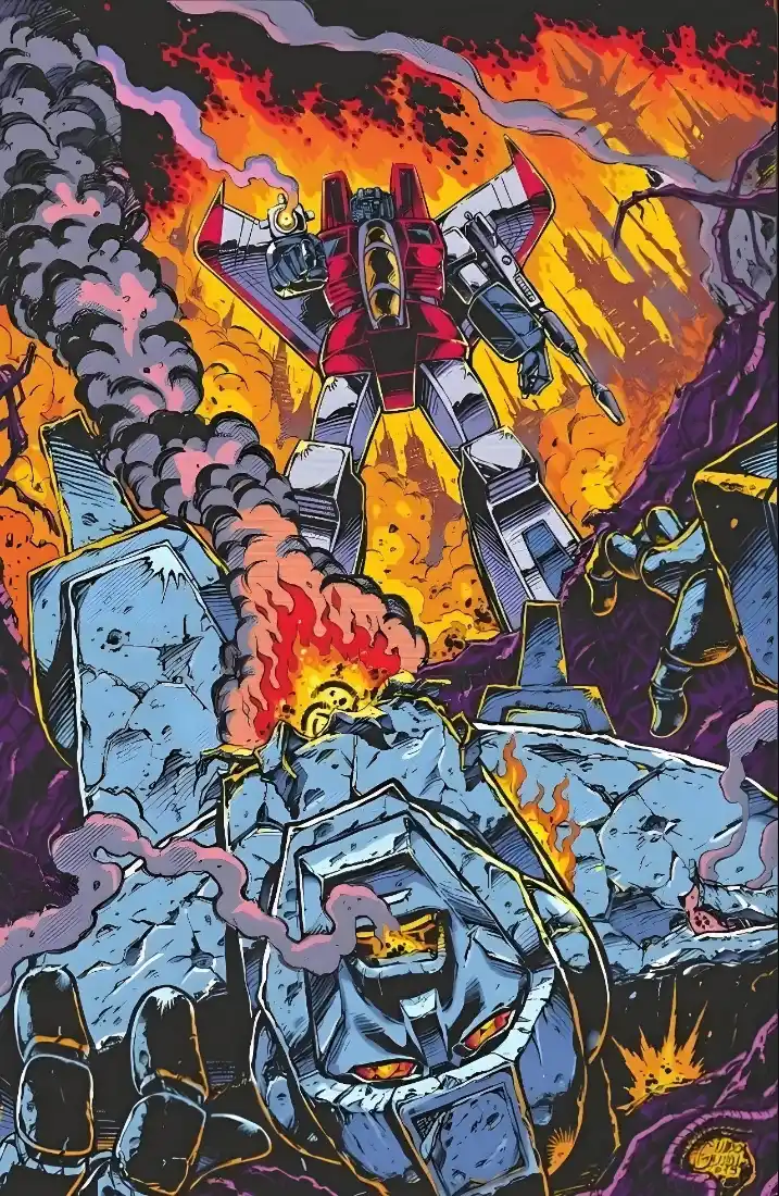 变形金刚G1手机壁纸｜科幻战斗背景图片 - 威震天红蜘蛛「哲风壁纸」