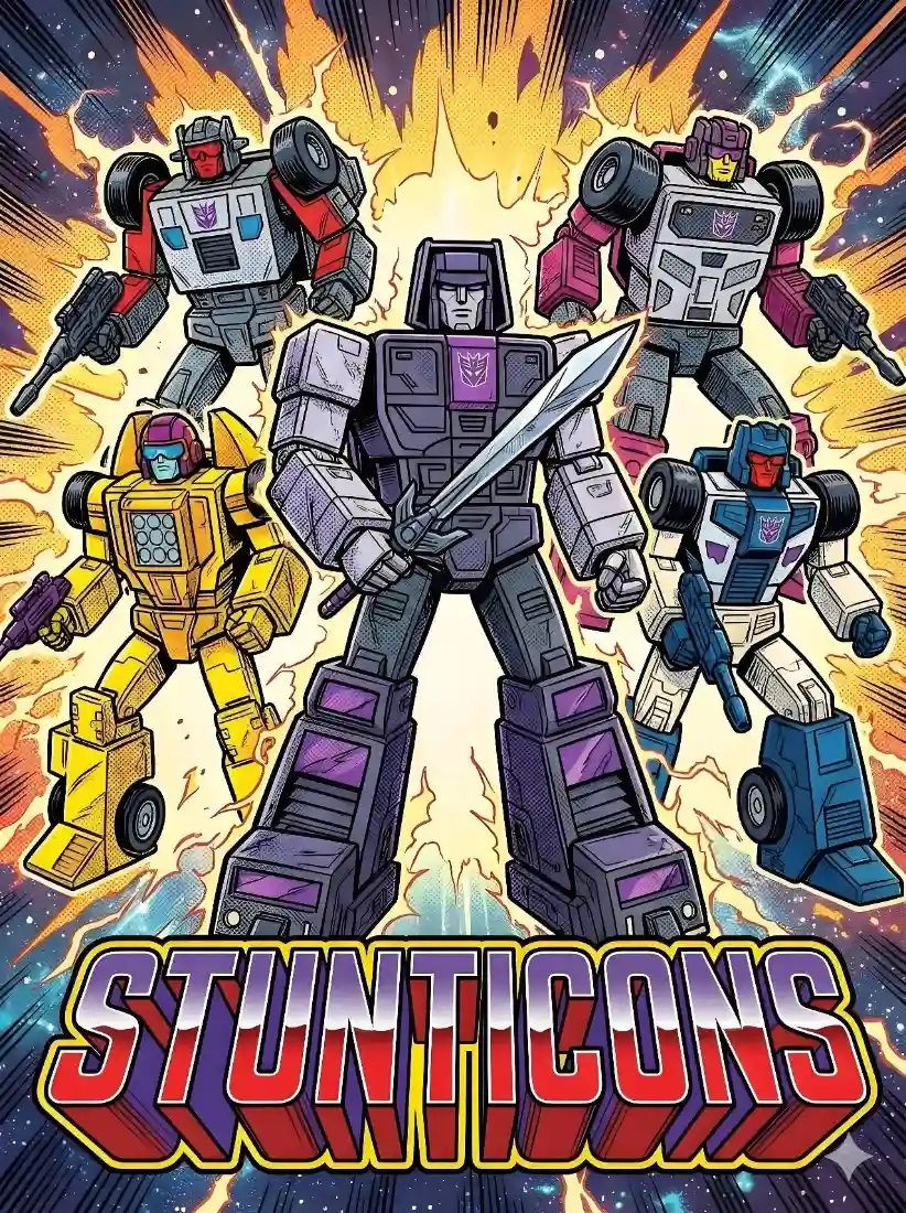 G1变形金刚手机壁纸｜Stunticons背景图 - 组合金刚「哲风壁纸」