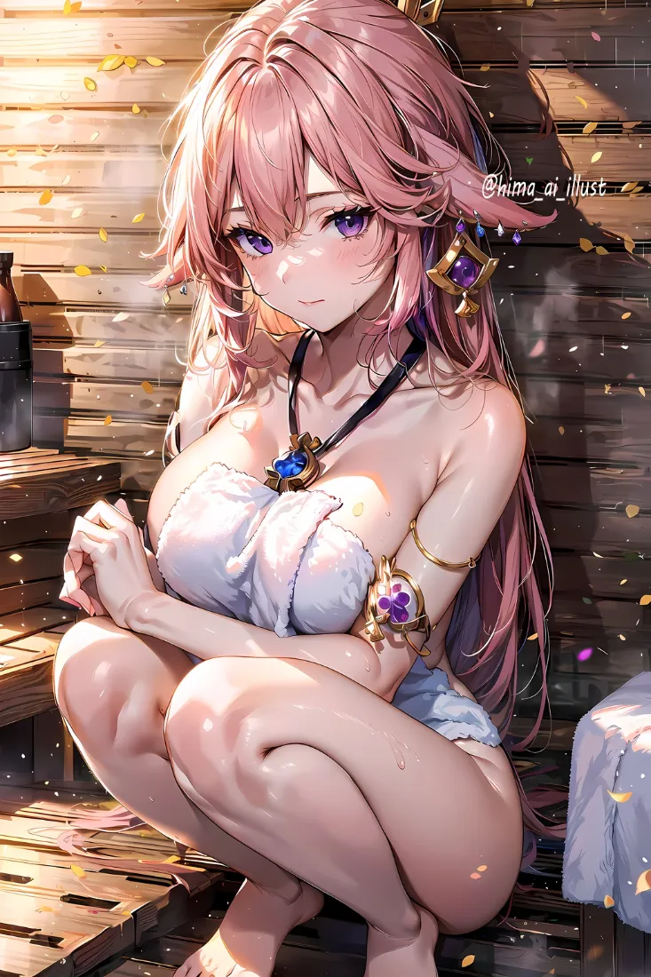 动漫美女手机壁纸｜木质背景图片 - 粉色头发「哲风壁纸」