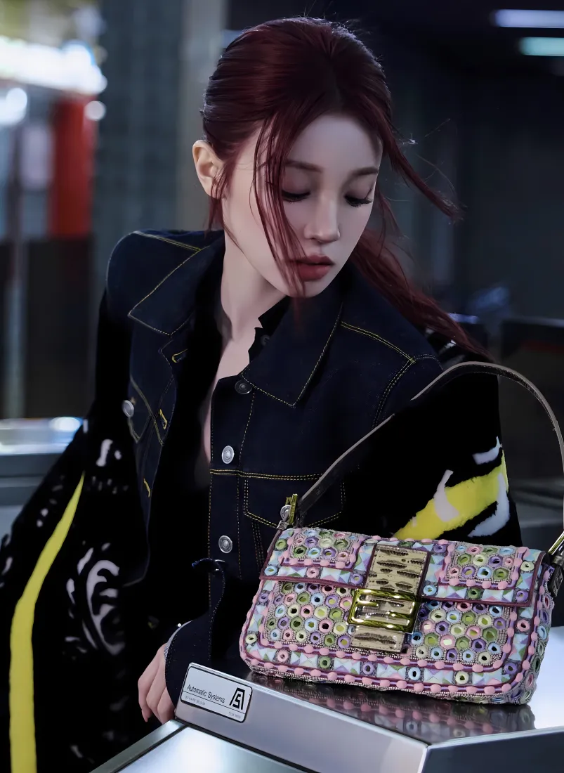 宋雨琦手机壁纸｜室内背景图片 - 时尚花纹包包「哲风壁纸」