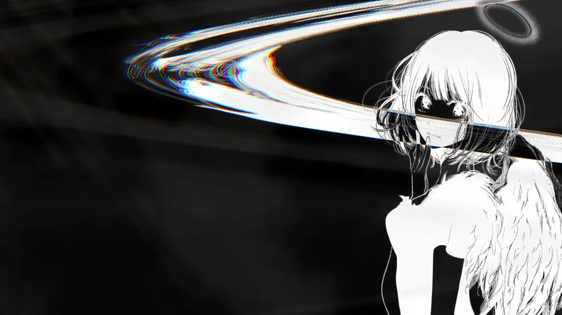 2k二次元人物壁纸｜黑白简约背景 - 线条艺术「哲风壁纸」