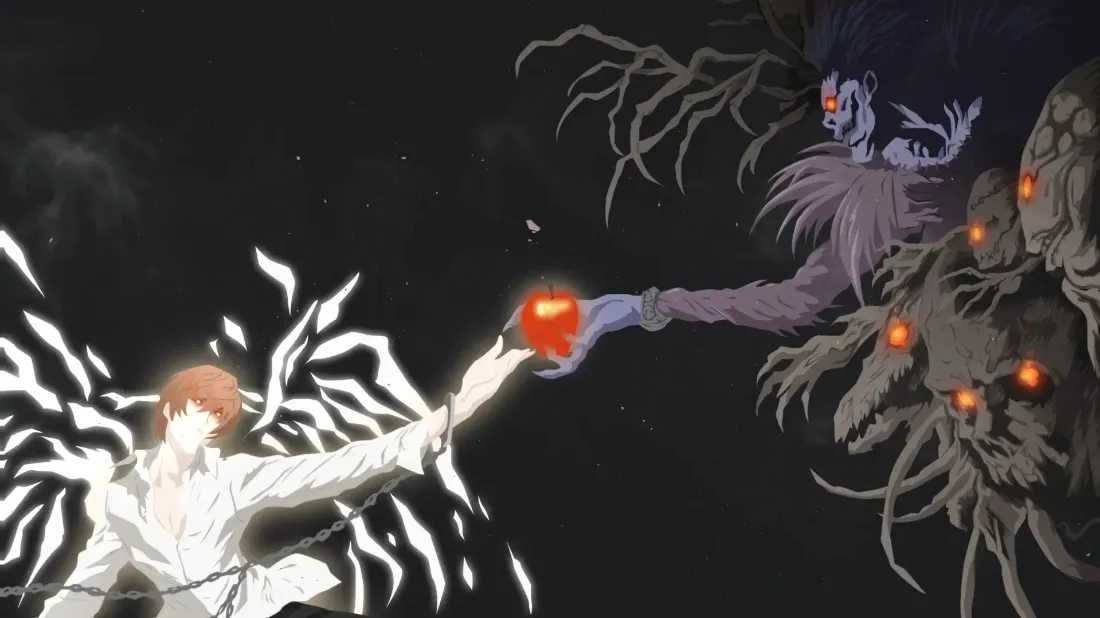 2k死亡笔记壁纸｜黑暗背景图片 - 夜神月 琉克「哲风壁纸」