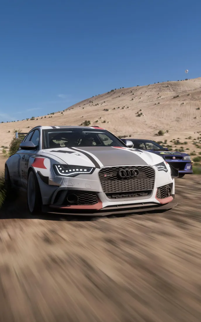 奥迪赛车手机壁纸｜沙漠背景图片 - 拉力竞速「哲风壁纸」