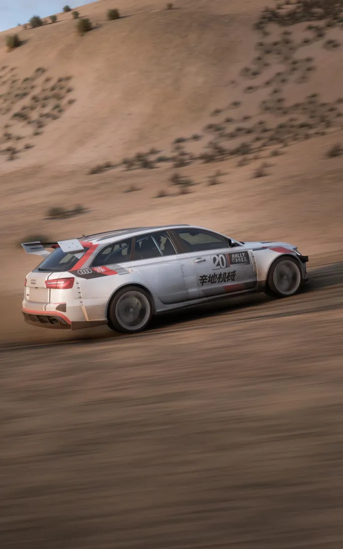 奥迪拉力赛车手机壁纸｜沙地背景图片 - 越野竞速「哲风壁纸」