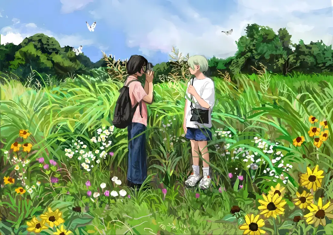 2k向日葵草原壁纸｜自然风景背景图片 - 户外拍照「哲风壁纸」