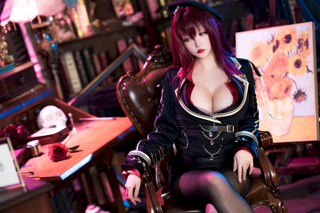 2k复古风黑丝少女壁纸｜复古房间背景 - 深色服饰「哲风壁纸」