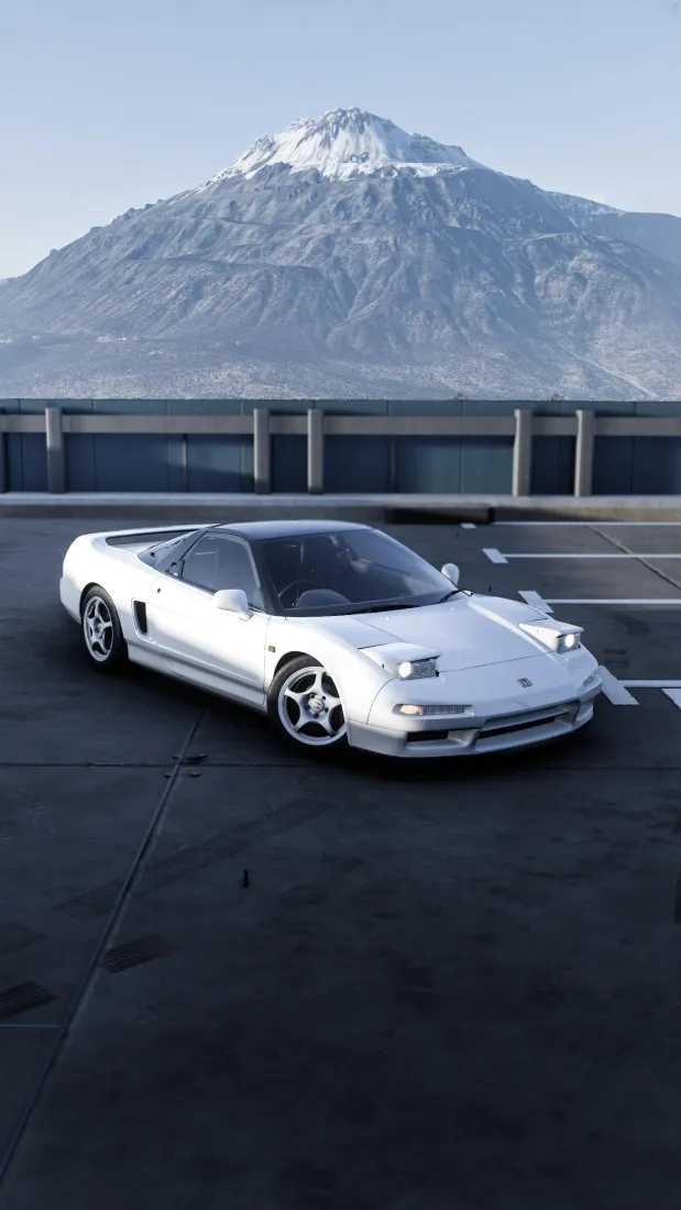 本田跑车手机壁纸｜雪山背景图片 - 日系车「哲风壁纸」