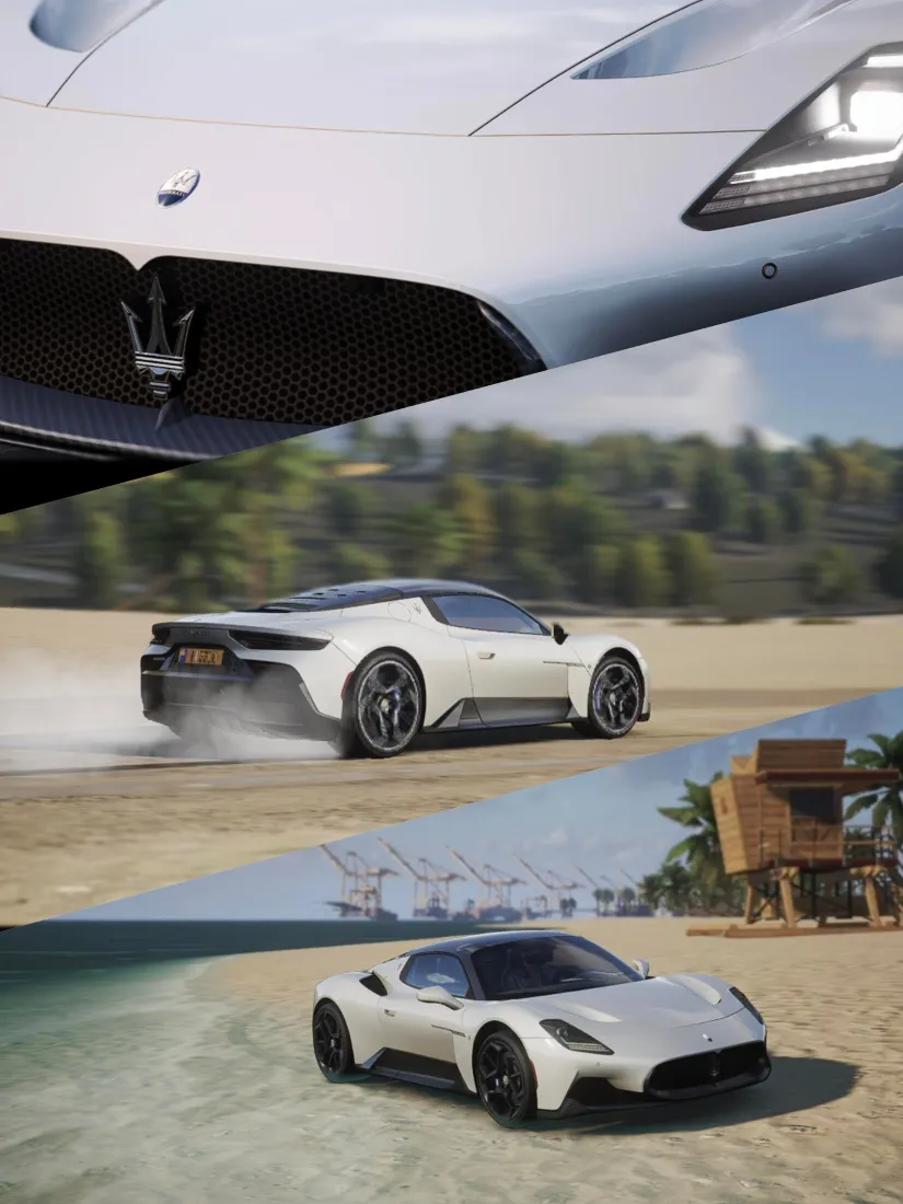 玛莎拉蒂手机壁纸｜极品飞车集结背景图片 - 白色跑车「哲风壁纸」