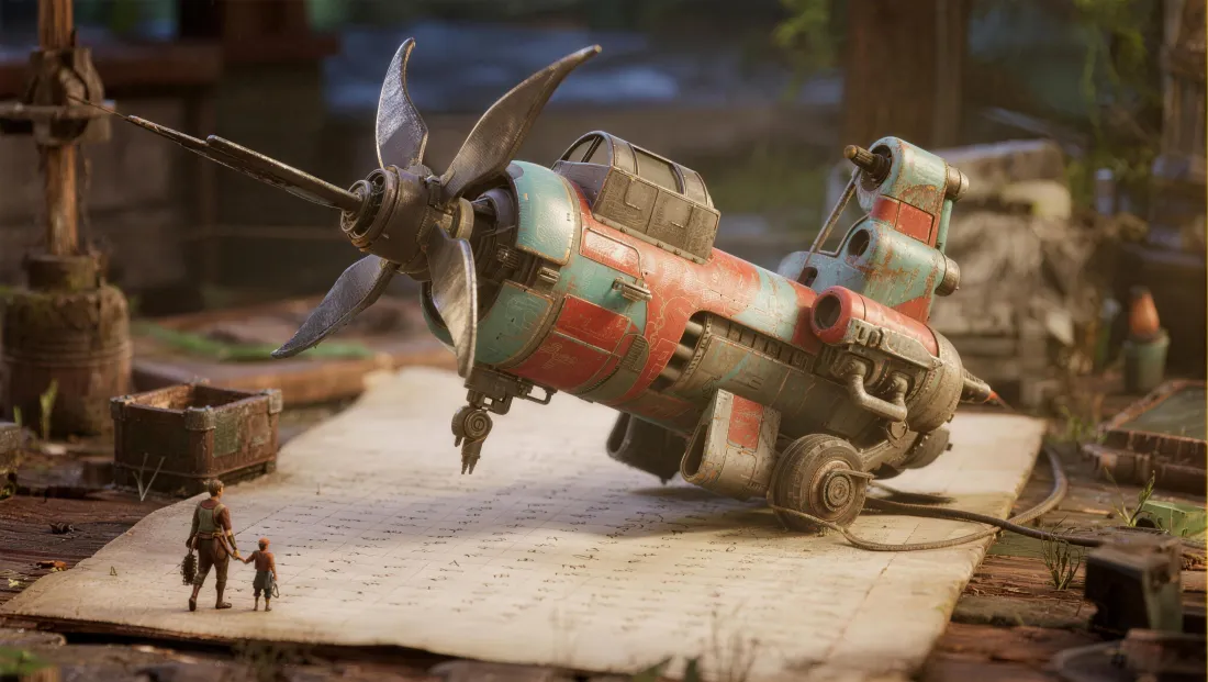 4k机械载具壁纸｜废墟背景图片 - 游戏概念「哲风壁纸」