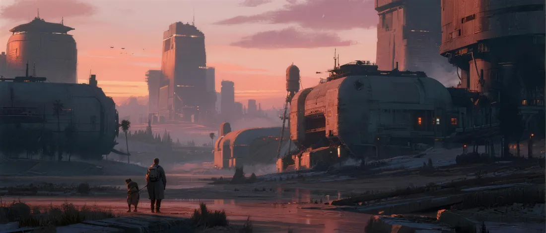 5k科幻城市壁纸｜废土背景图片 - 21:9宽屏「哲风壁纸」