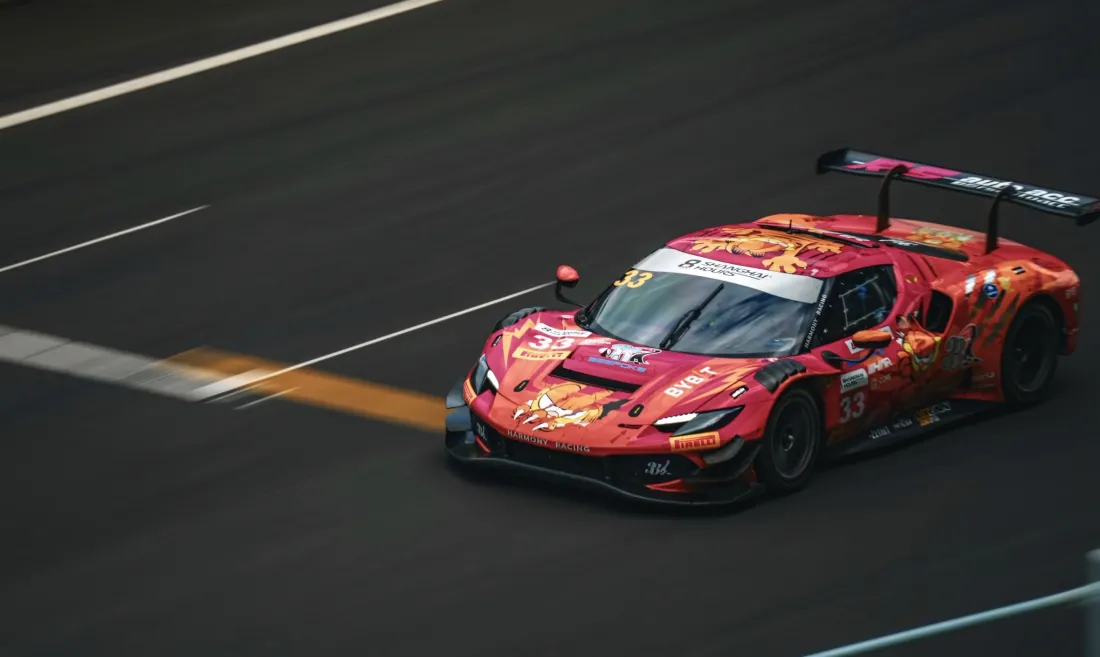 2k法拉利296GT3壁纸｜赛道背景图片 - 红色赛车「哲风壁纸」