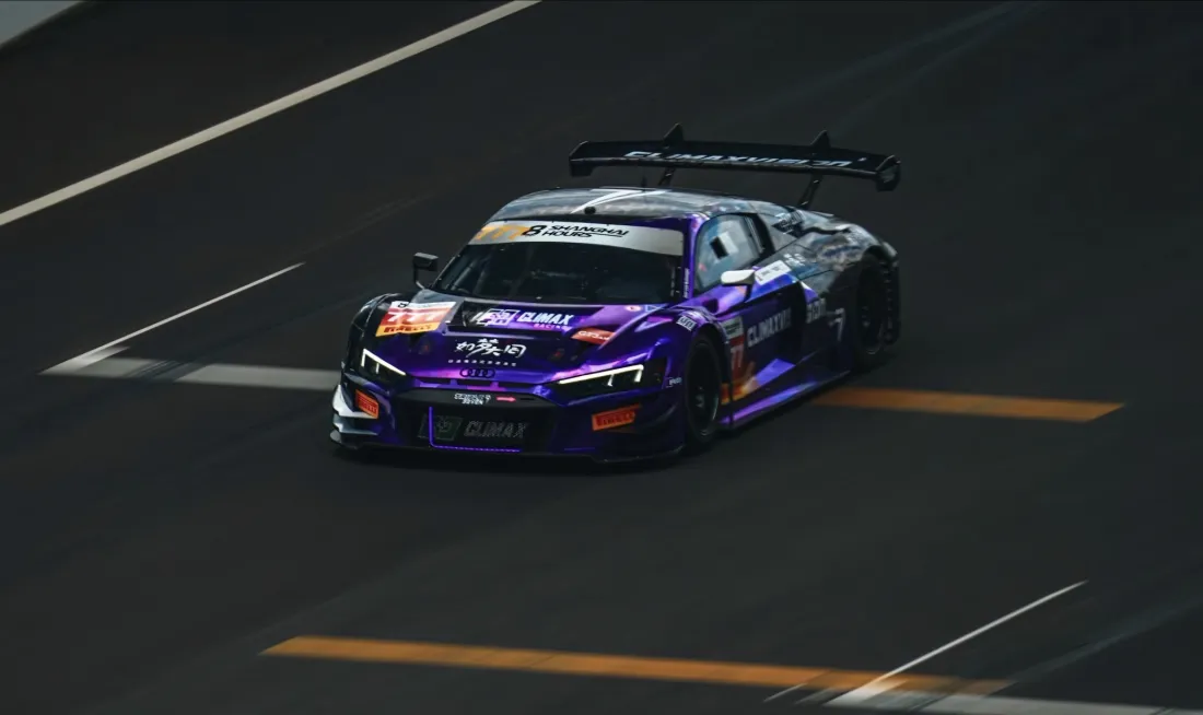 2k奥迪R8赛车壁纸｜赛道背景图片 - 紫色跑车「哲风壁纸」