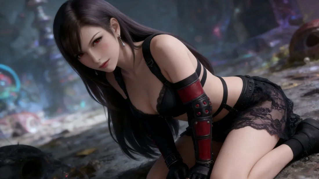 3k蒂法·洛克哈特壁纸｜最终幻想7背景 - 战斗废墟「哲风壁纸」