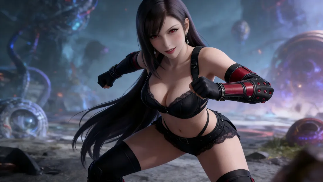 3k蒂法壁纸｜最终幻想背景图片 - 战斗姿态「哲风壁纸」