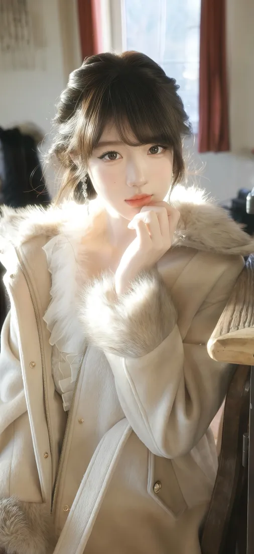 （美女手机壁纸｜室内背景图片 - Ios）「哲风壁纸」