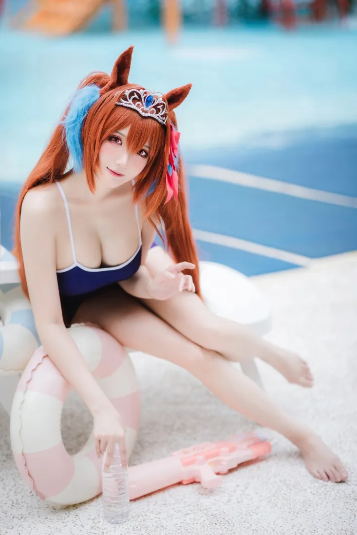 赛马娘角色手机壁纸｜游泳池背景 - 夏日清凉泳装「哲风壁纸」