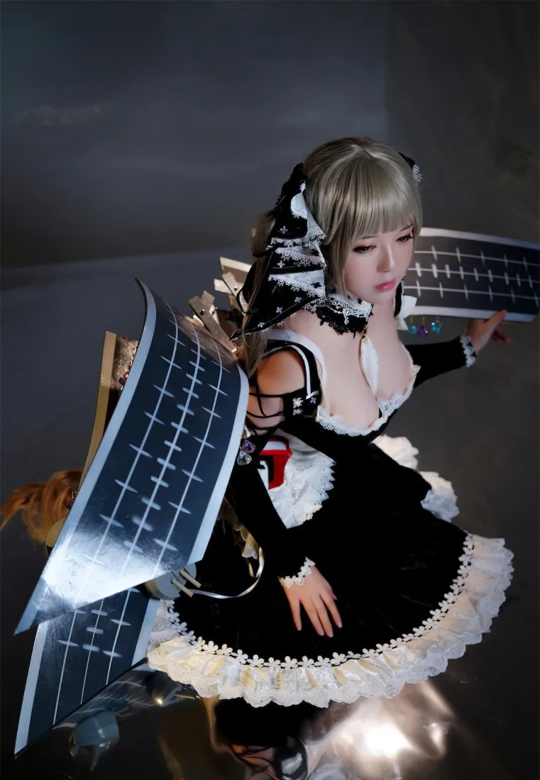 科幻女仆cos手机壁纸｜机械背景图 - 灯光光影「哲风壁纸」