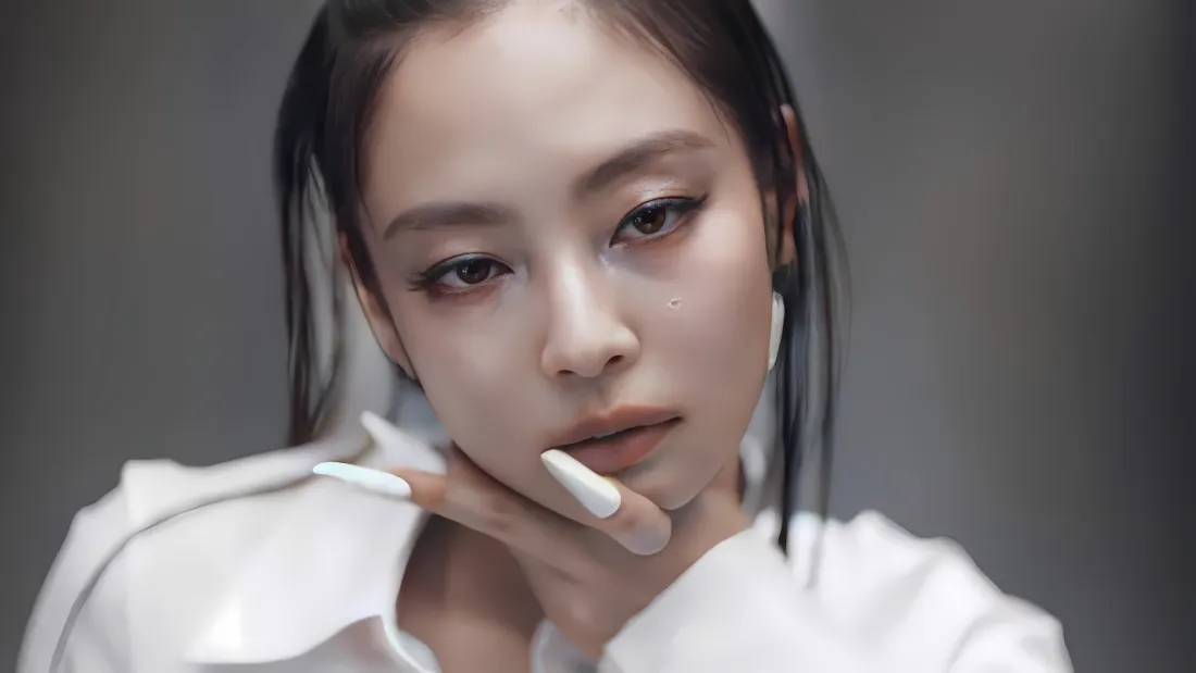 2k金珍妮壁纸｜灰色背景图片 - BLACKPINK「哲风壁纸」