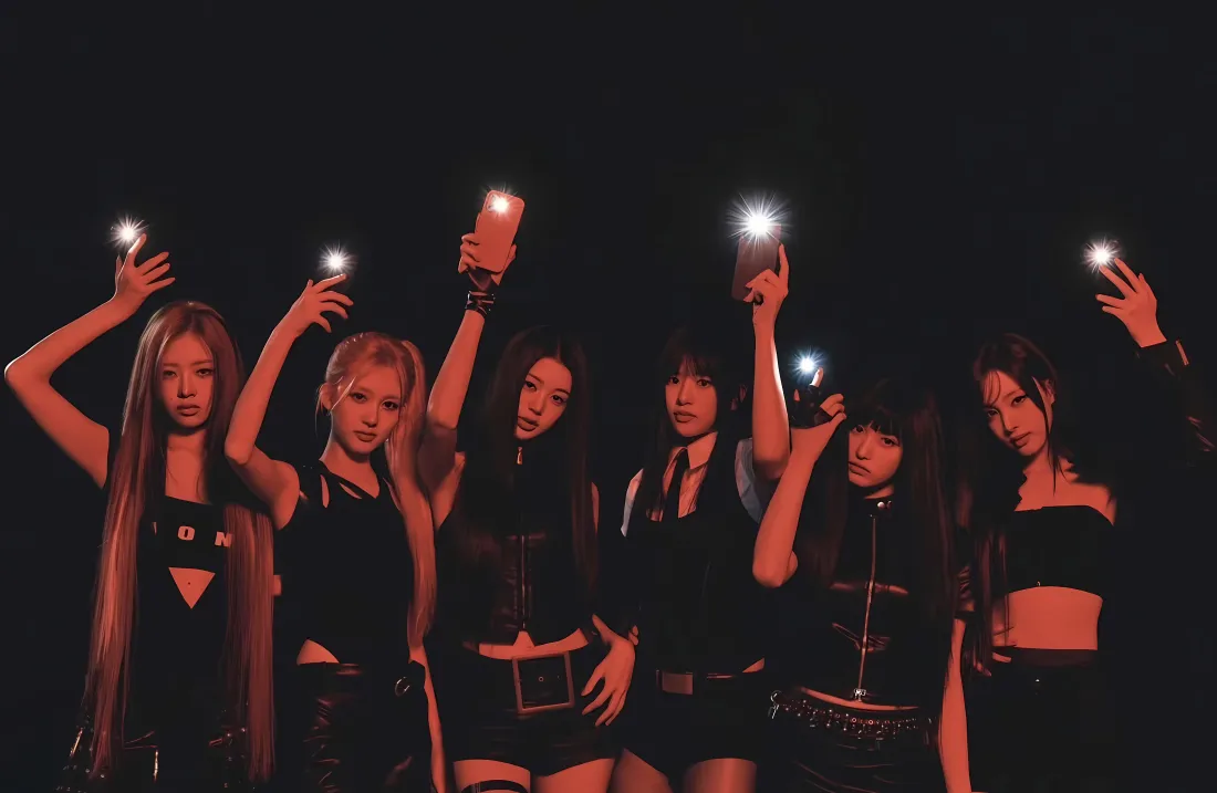 4kIVE壁纸｜暗黑背景 - 韩国女团黑色穿搭「哲风壁纸」