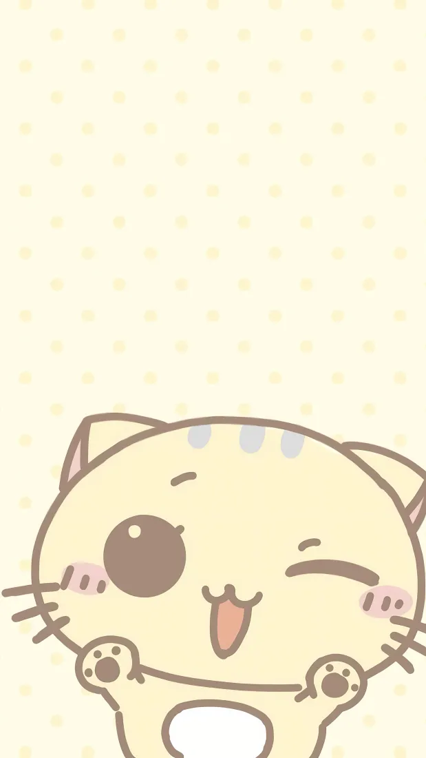 cc猫手机壁纸｜卡通背景图片 - 可爱萌系吐舌猫咪「哲风壁纸」