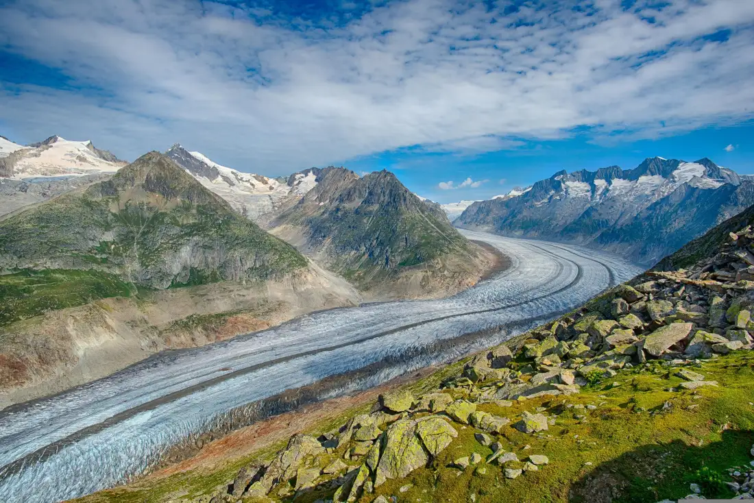 3k自然风景壁纸｜公路背景图片 - 冰川山脉蓝天「哲风壁纸」