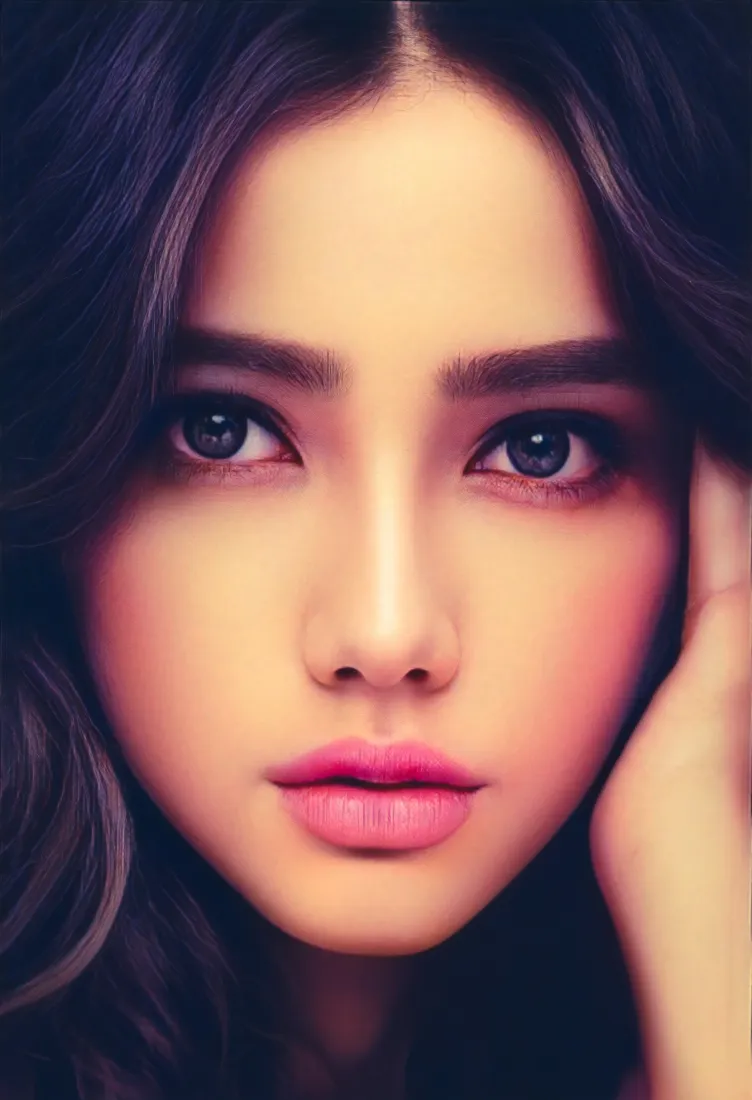 黄种人女性手机壁纸｜精致妆容背景图片 - 魅力「哲风壁纸」