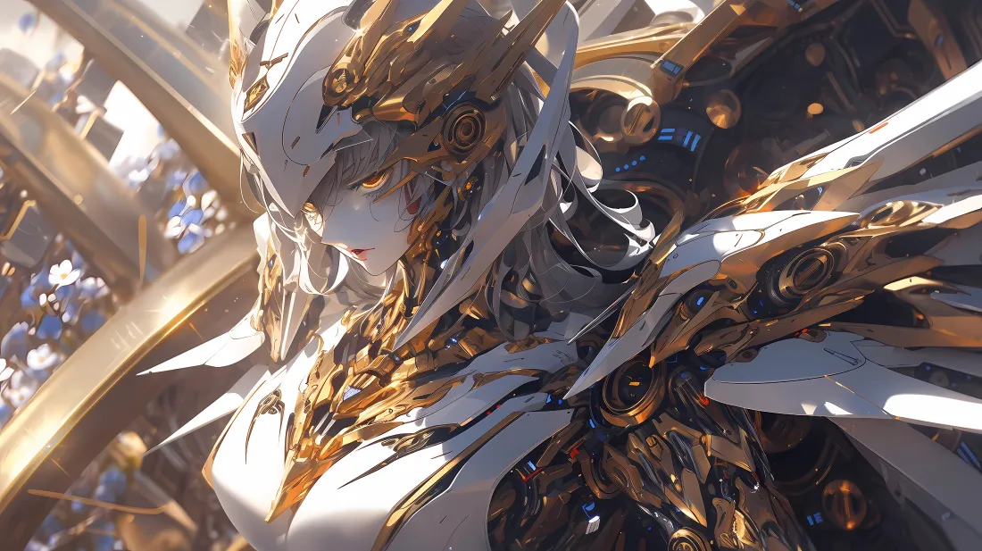 4k科幻机甲壁纸｜金色装甲背景图片 - 4K「哲风壁纸」