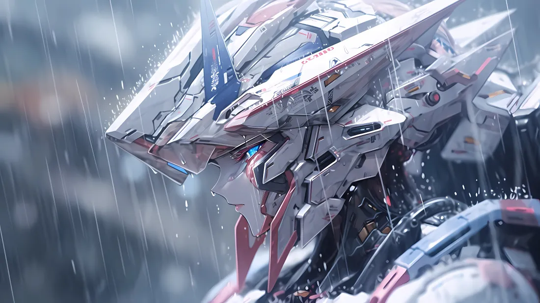 4k机甲壁纸｜4K背景图片 - 科幻机械雨景「哲风壁纸」