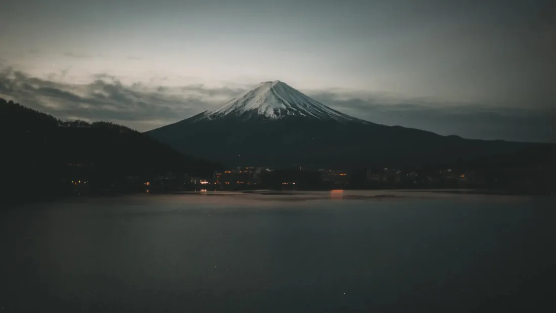 3k富士山壁纸｜海边背景图片 - 自然夜景「哲风壁纸」