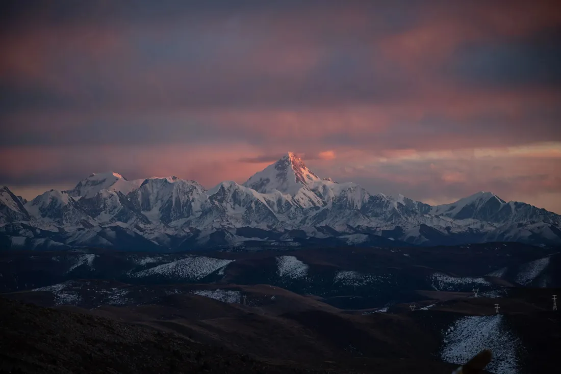 3k雪山晚霞壁纸｜自然风景背景图片 - 山峰雪景「哲风壁纸」