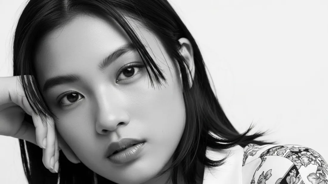 3k中长发女性壁纸｜黑白艺术写真 - 时尚摄影「哲风壁纸」