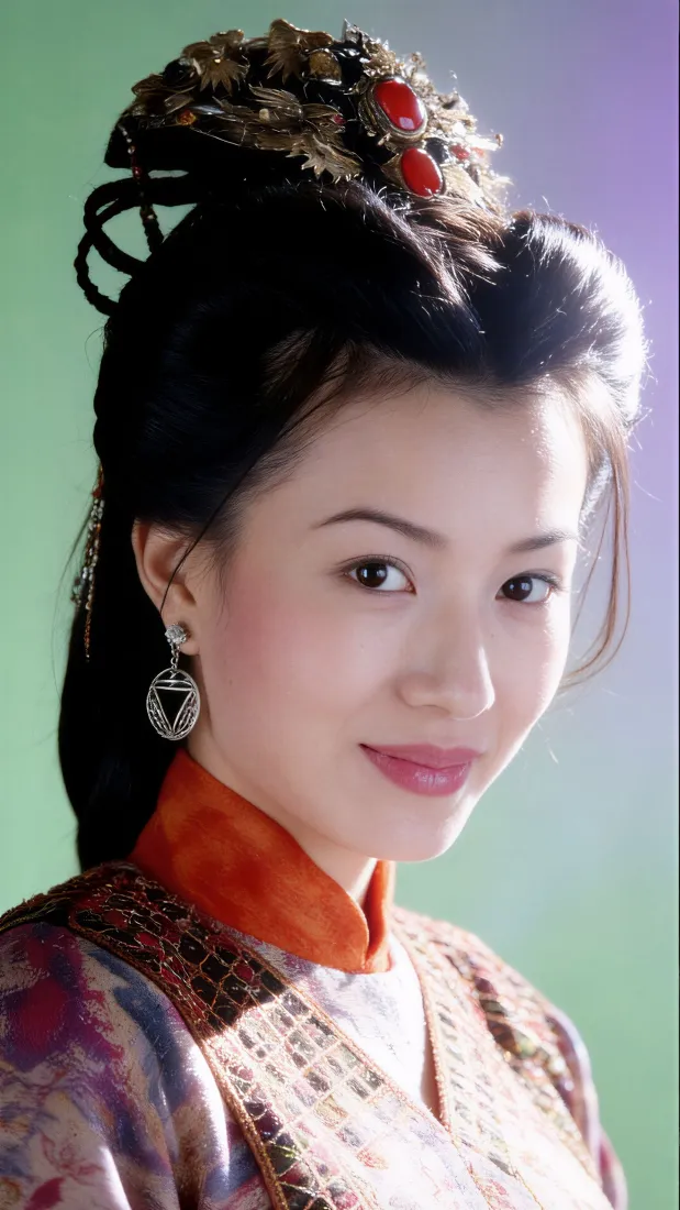 天龙八部古装角色手机壁纸｜绿背景图片 - 回忆经典「哲风壁纸」