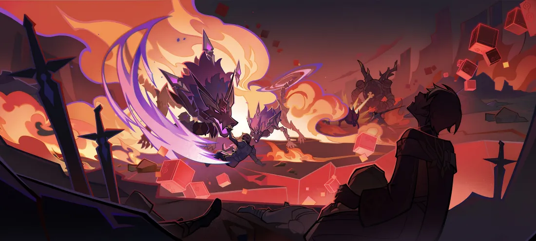 6k原神壁纸｜战斗场景背景图片 - 荧「哲风壁纸」