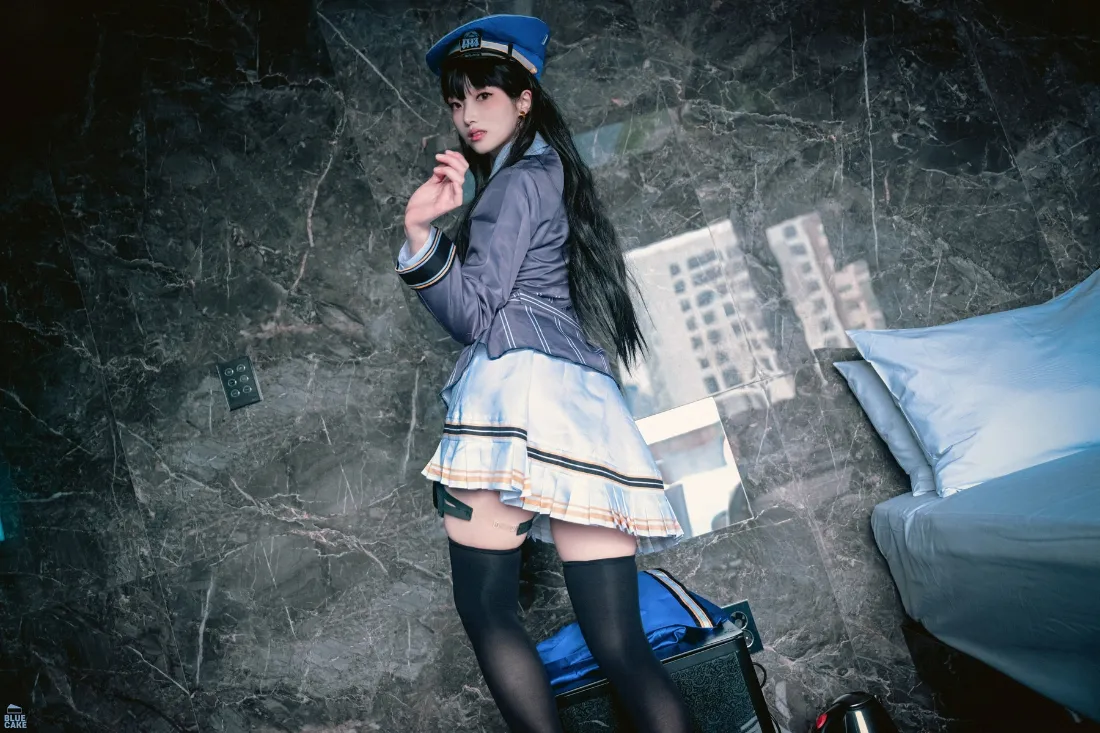 2k女警cos壁纸｜地图背景图片 - 黑丝制服穿搭「哲风壁纸」