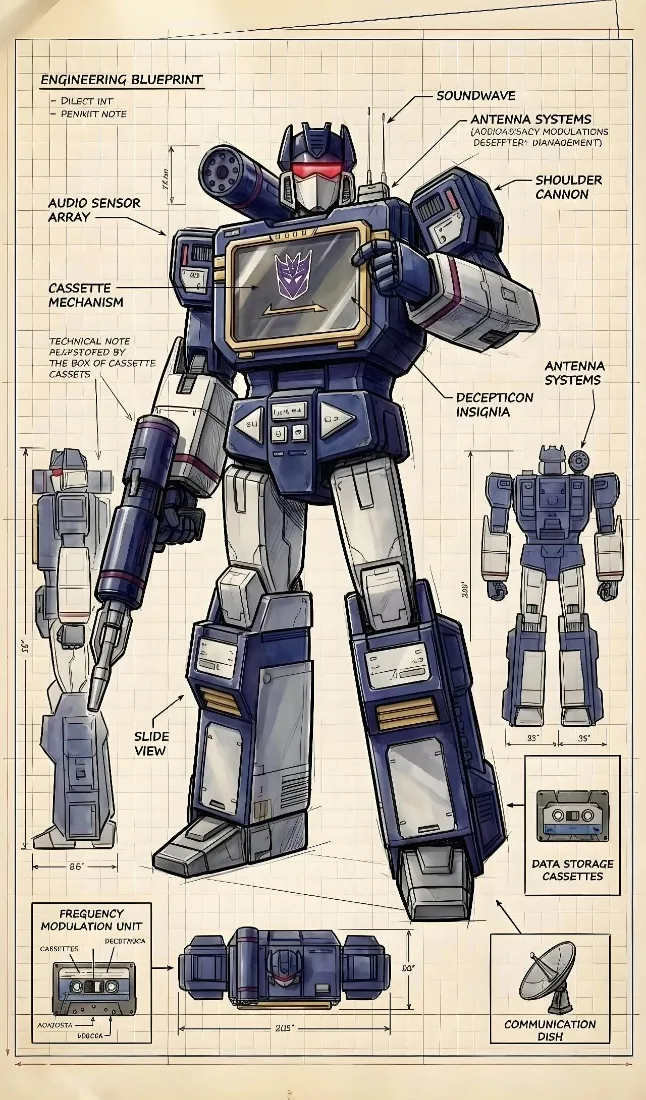 变形金刚G1手机壁纸｜声波背景图片 - 机械设计「哲风壁纸」