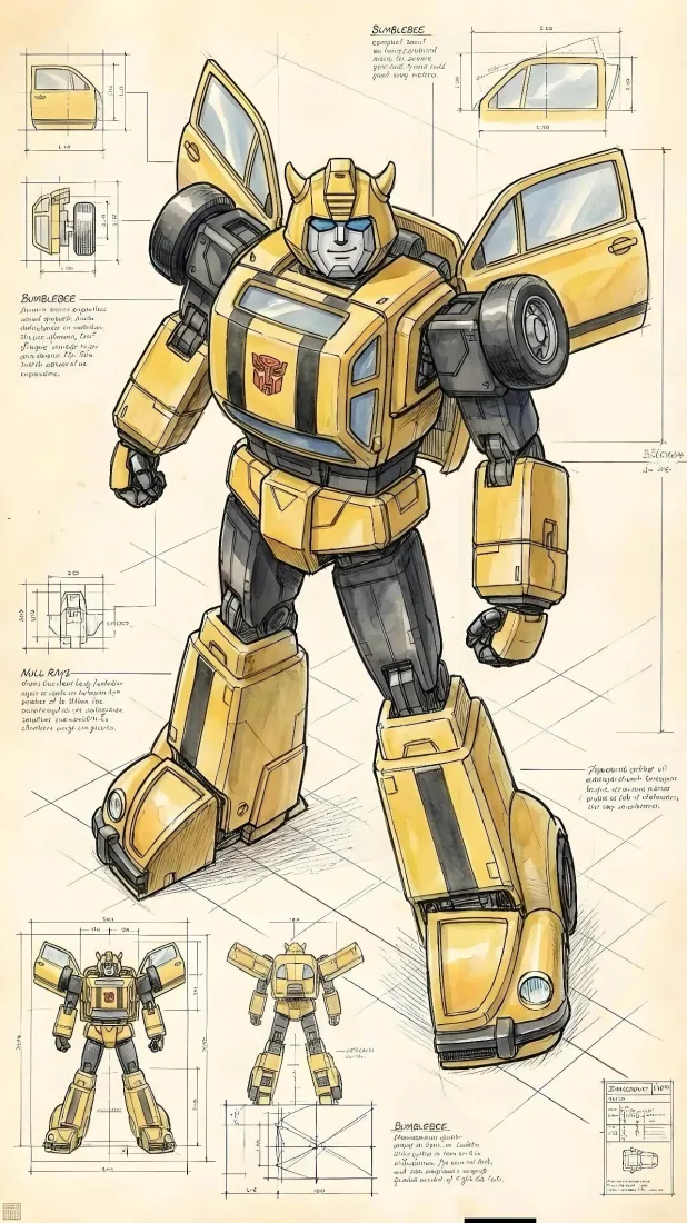大黄蜂手机壁纸｜变形金刚G1背景图片 - 科幻机器人「哲风壁纸」