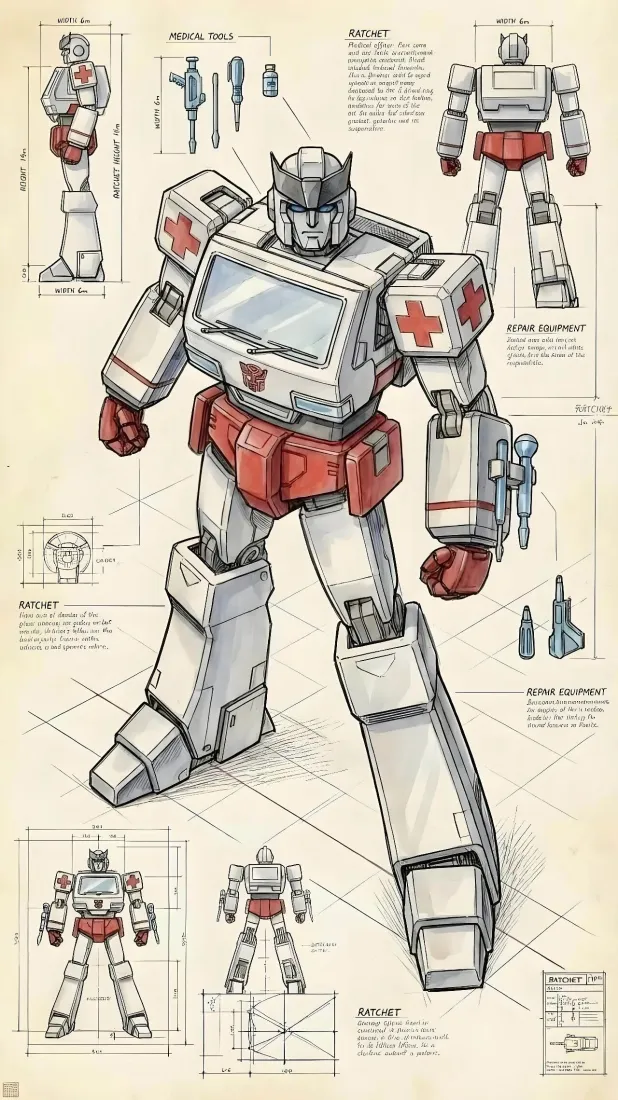 变形金刚G1手机壁纸｜机械设定背景图片 - 擎天柱「哲风壁纸」