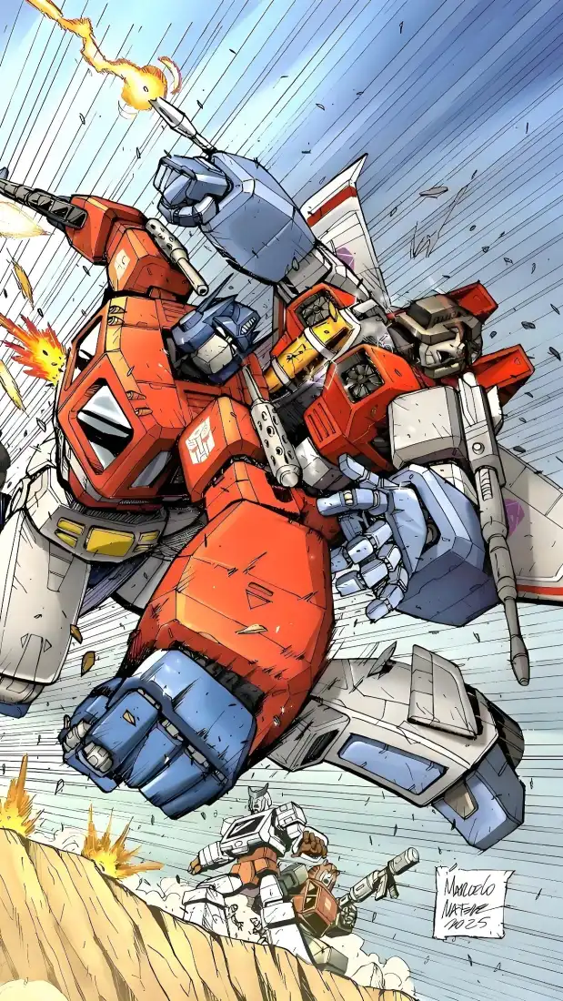 变形金刚G1手机壁纸｜机械战斗背景图 - 科幻机甲「哲风壁纸」