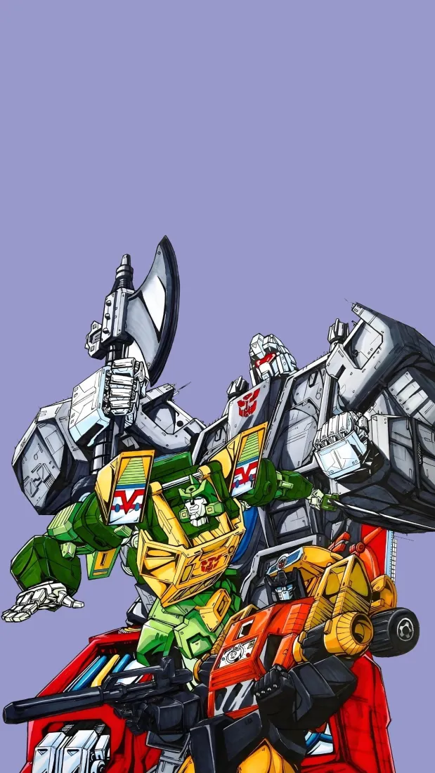变形金刚G1手机壁纸｜机械机器人背景图片 - 经典科幻「哲风壁纸」