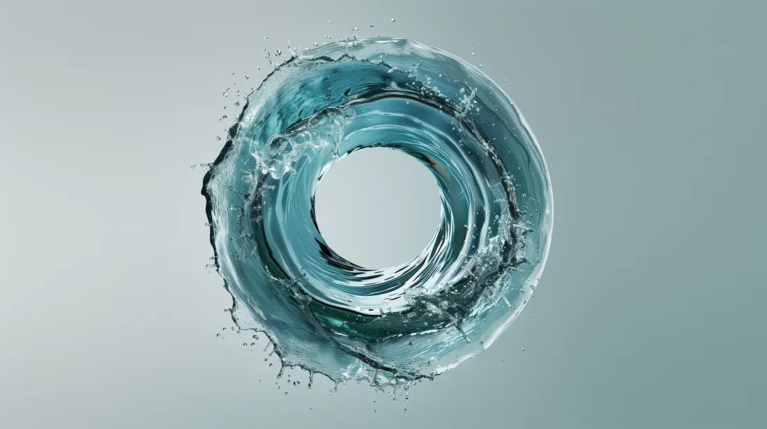 6k水太极壁纸｜水环背景图片 - 抽象艺术「哲风壁纸」