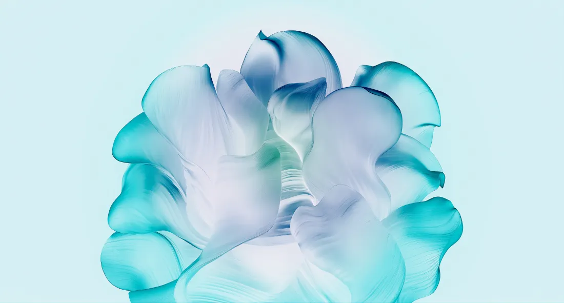 6k抽象花朵壁纸｜浅绿色背景图片 - 艺术装饰「哲风壁纸」