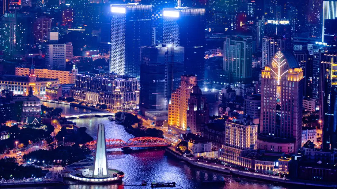 8k上海江景壁纸｜城市夜景背景图片 - 繁华都市「哲风壁纸」